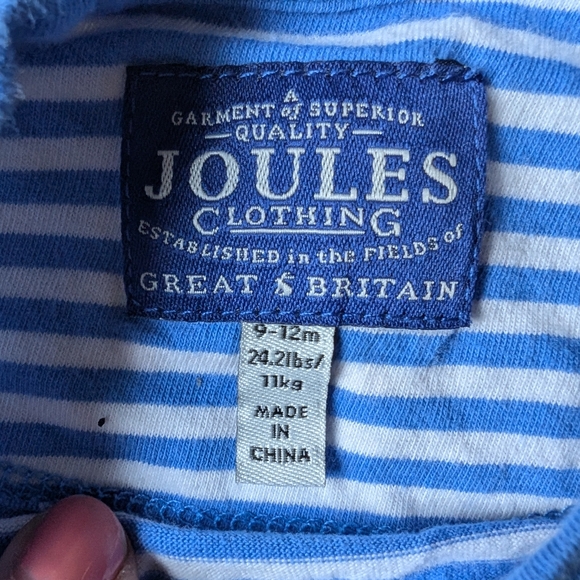Joules Shark Short sleeved Shirt size 9-12 months - Picture 4 of 4